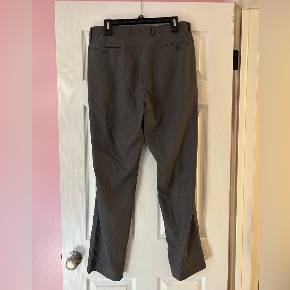 Calvin Klein Men’s Slim Fit Performance Dress Pants Gray 34x32​ - Picture 3 of 5